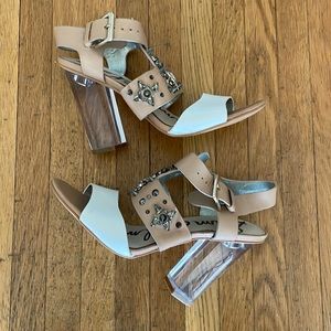 Sam Edelman embellished sandals with lucite heel